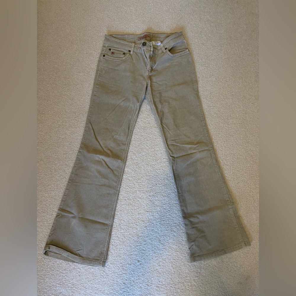 Paris Blues Women's Khaki Flare Corduroy Jeans